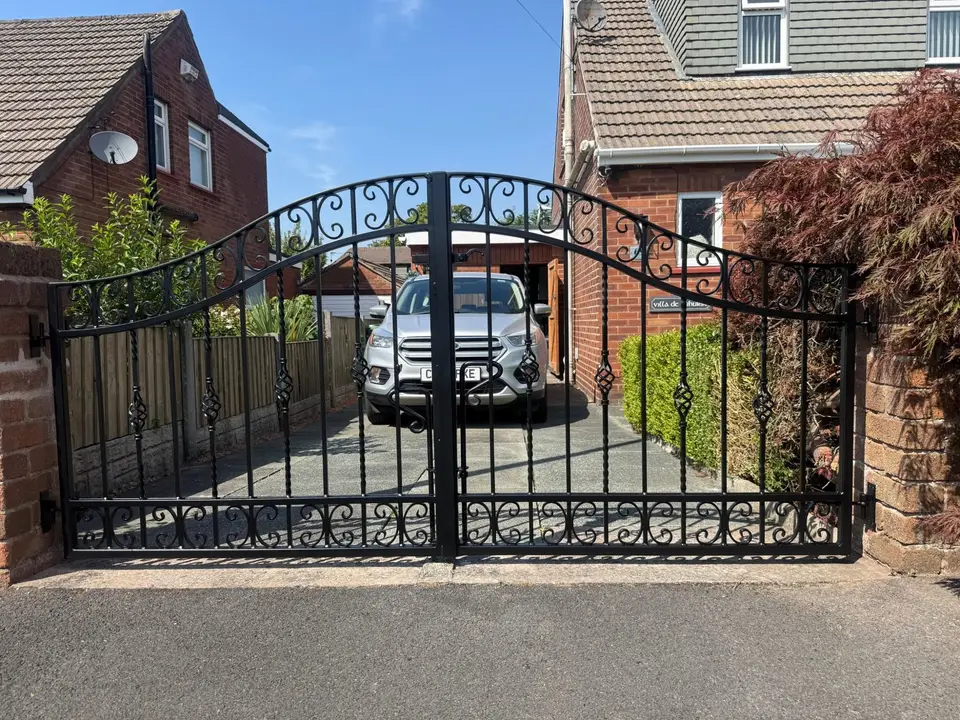 Wrought Iron - Double and Single Gates made in Wigan by Newtown Gates & Welding