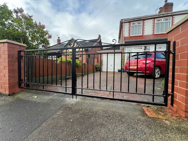 Wrought Iron - Double and Single Gates made in Wigan by Newtown Gates & Welding